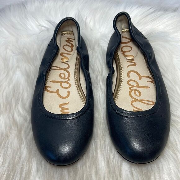 Sam Edelman Fritz Black Leather Ballet Flats Sz 6 - Picture 3 of 7